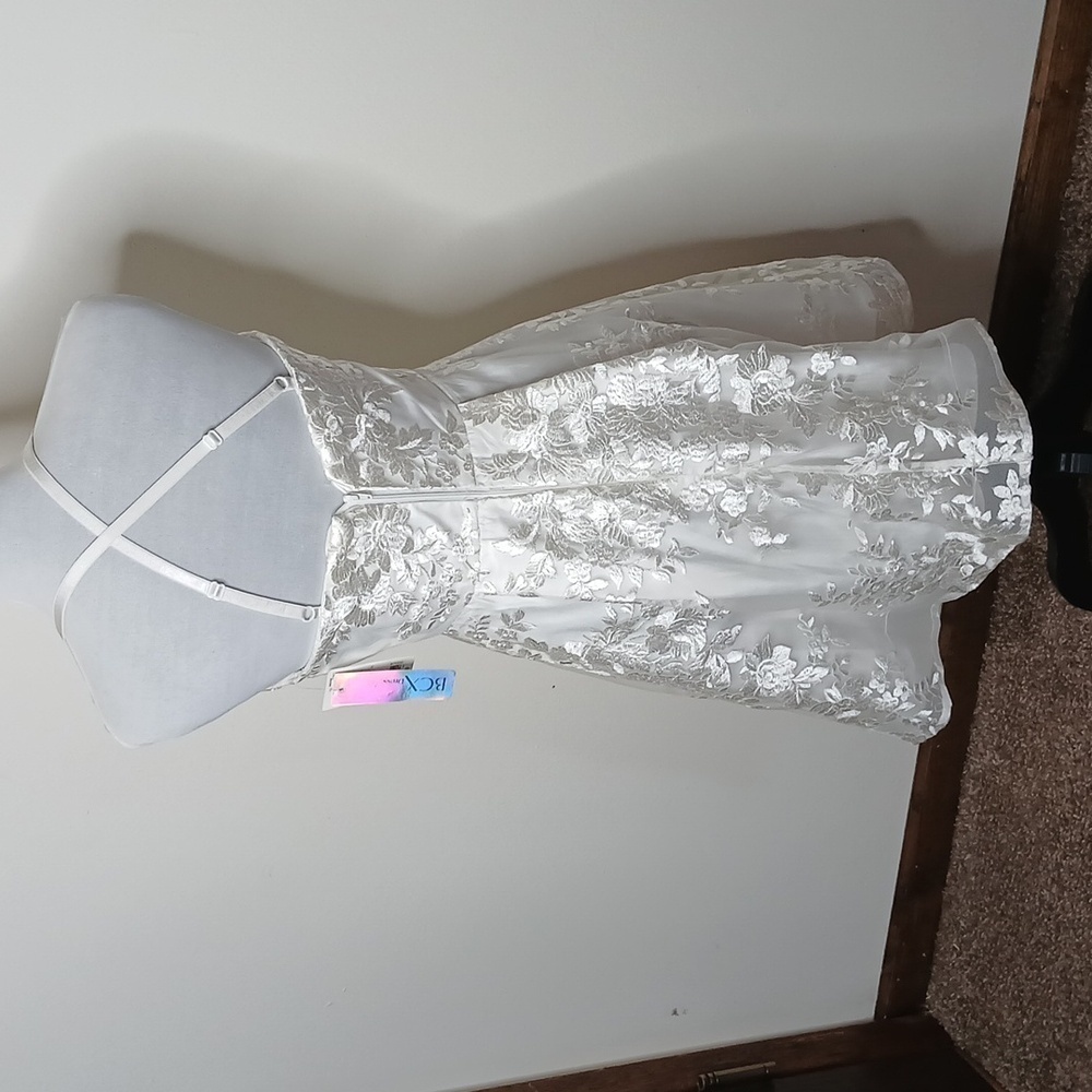 BCX  white floral lace dress size 3 - Picture 7 of 15